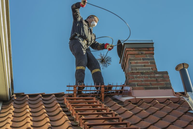 Chimney Removal Equipment in Use